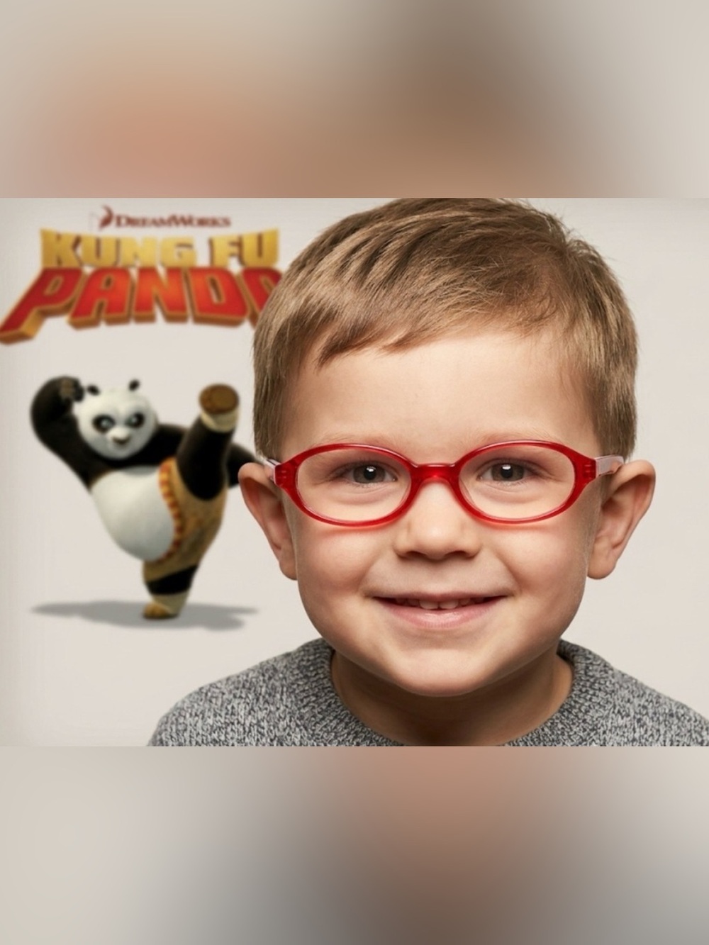 New kids authentic Disney Pixar Kung Fu Panda prescription eyeglasses frames